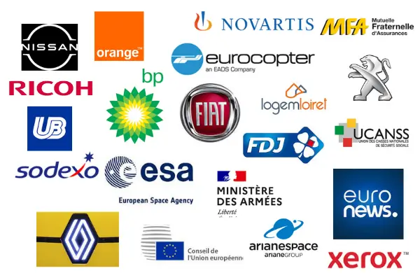 Logos d’organisations accompagnées par Face-Médias